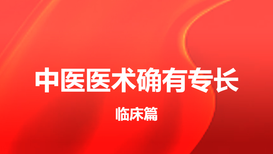 2026中医医术确有专长临床篇-儿科疾病（汗证、惊风、水肿、尿频、遗尿、五迟、五软）